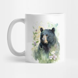 Portrait of an adorable and beautiful Bear watercolor Mug